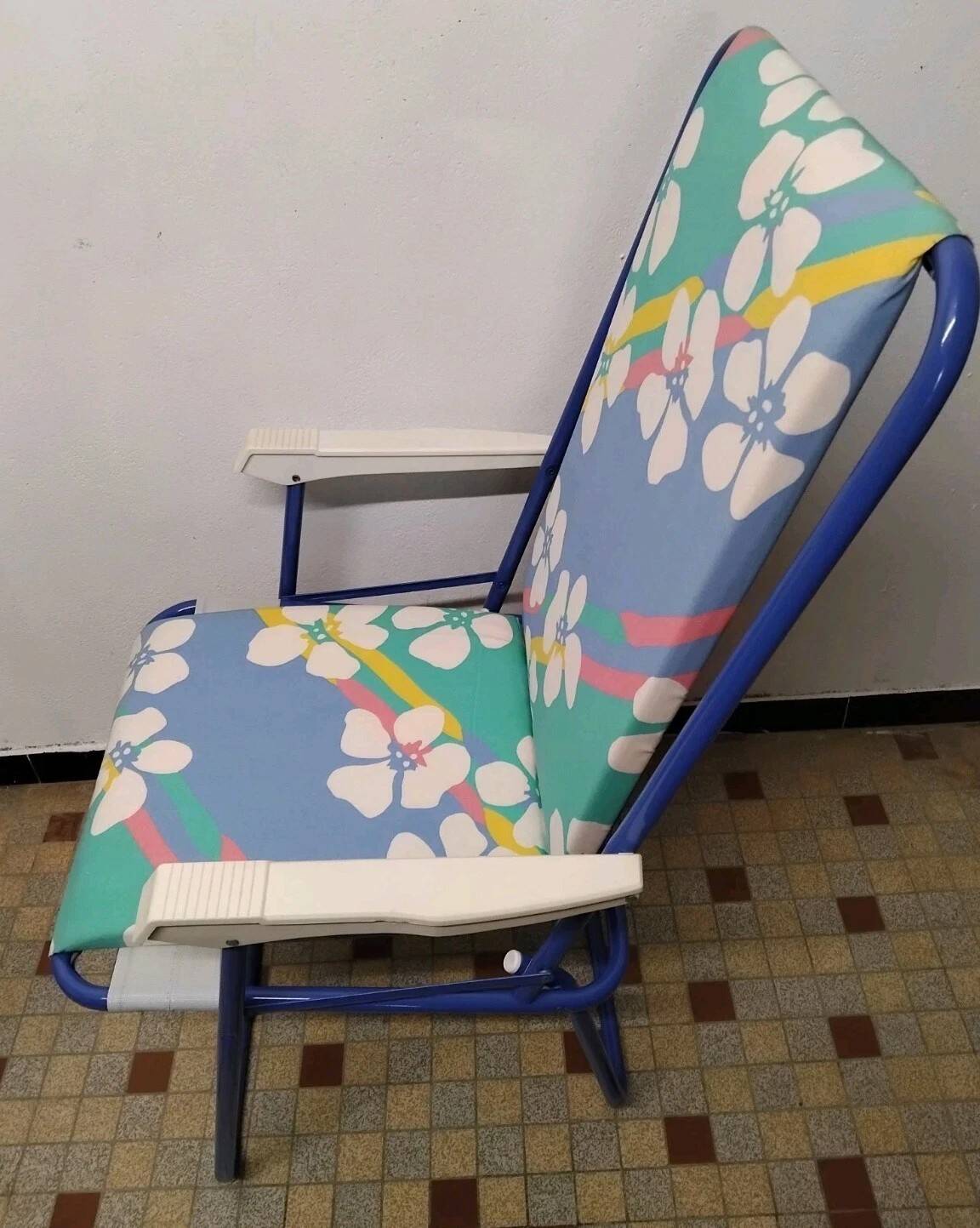 Pair of Vintage Lafuma Folding Camping Chairs