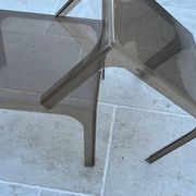 Pair of smoked plexiglass coffee tables 1970 side tables