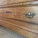 Antique Louis-Philippe commode in solid wood and white marble.