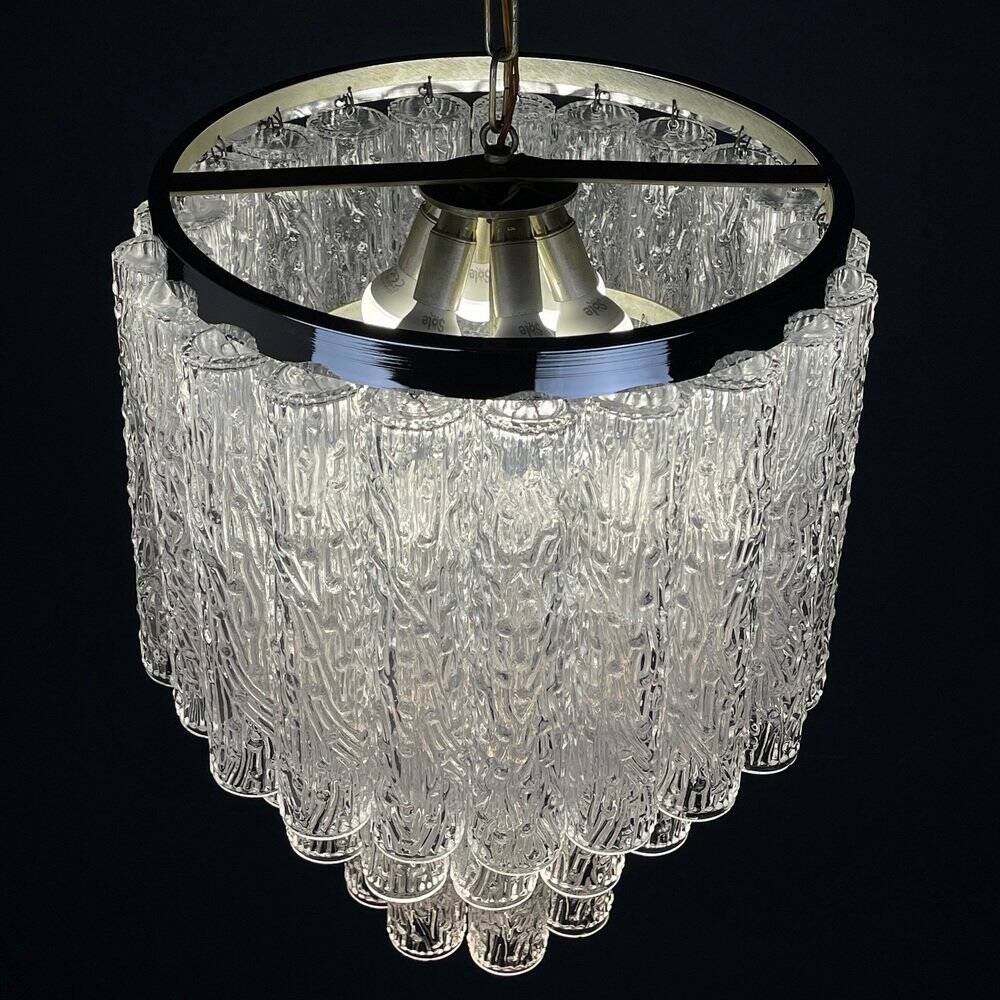 Lustre Tronchi en verre Murano attribué à Toni Zuccheri pour Venini, Italie, années 1960