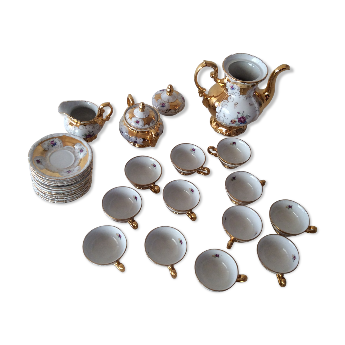 Service à café complet porcelaine fine