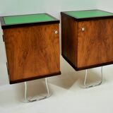 1930s Pair of Art Deco Bedside Tables, Czechoslovakia