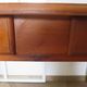 Minister's desk style L. Philippe – 2 drawers – cherry wood – faux leather desk mat