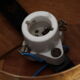 Wall ceiling support white opaline globe brass vintage