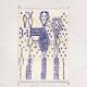Azilal Moroccan Berber rug with majorelle blue patterns 1.40x0.92m