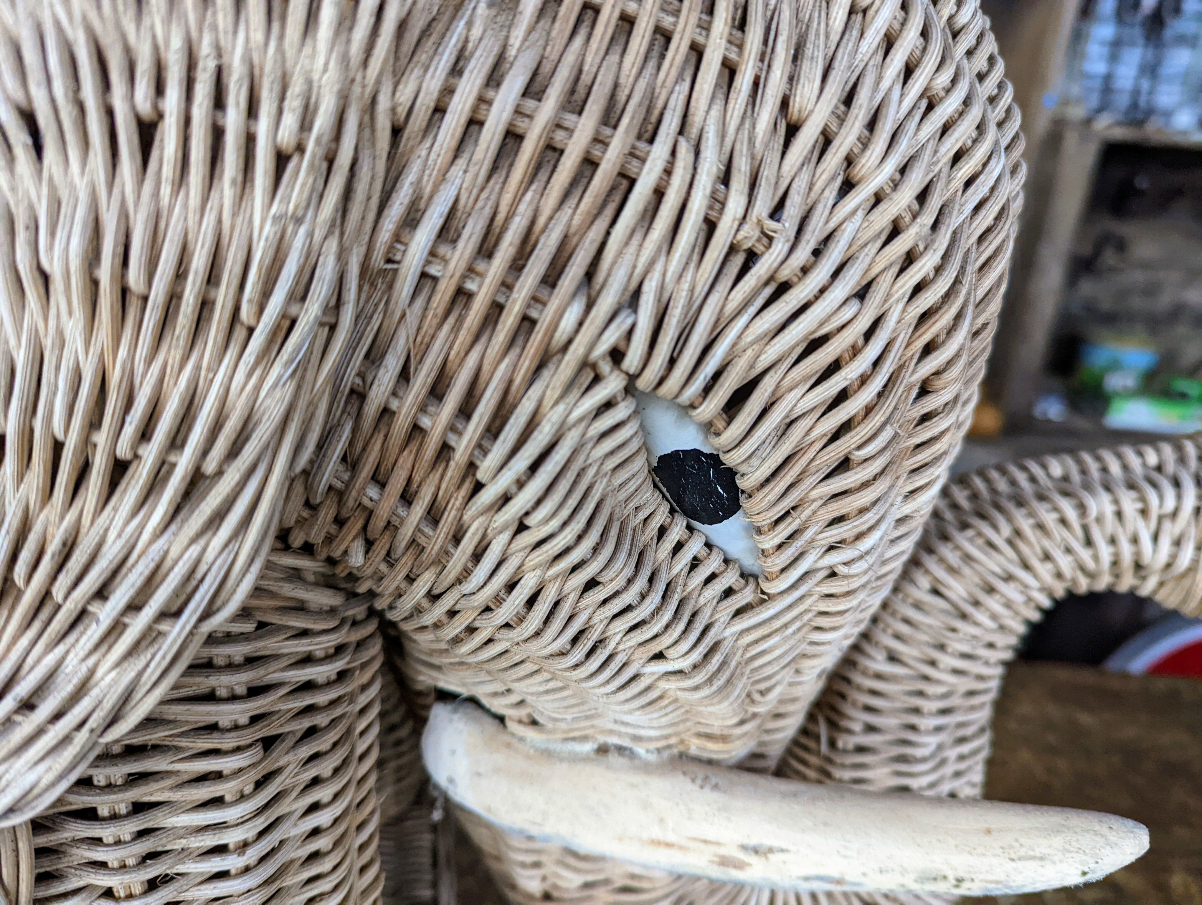 Vintage rattan coffee table