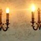 Pair french vintage cast bronze traditional empire style double wall lights