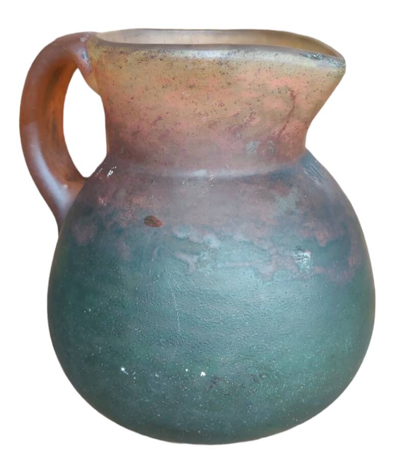 Old two-tone glass paste pitcher Georges de Feure