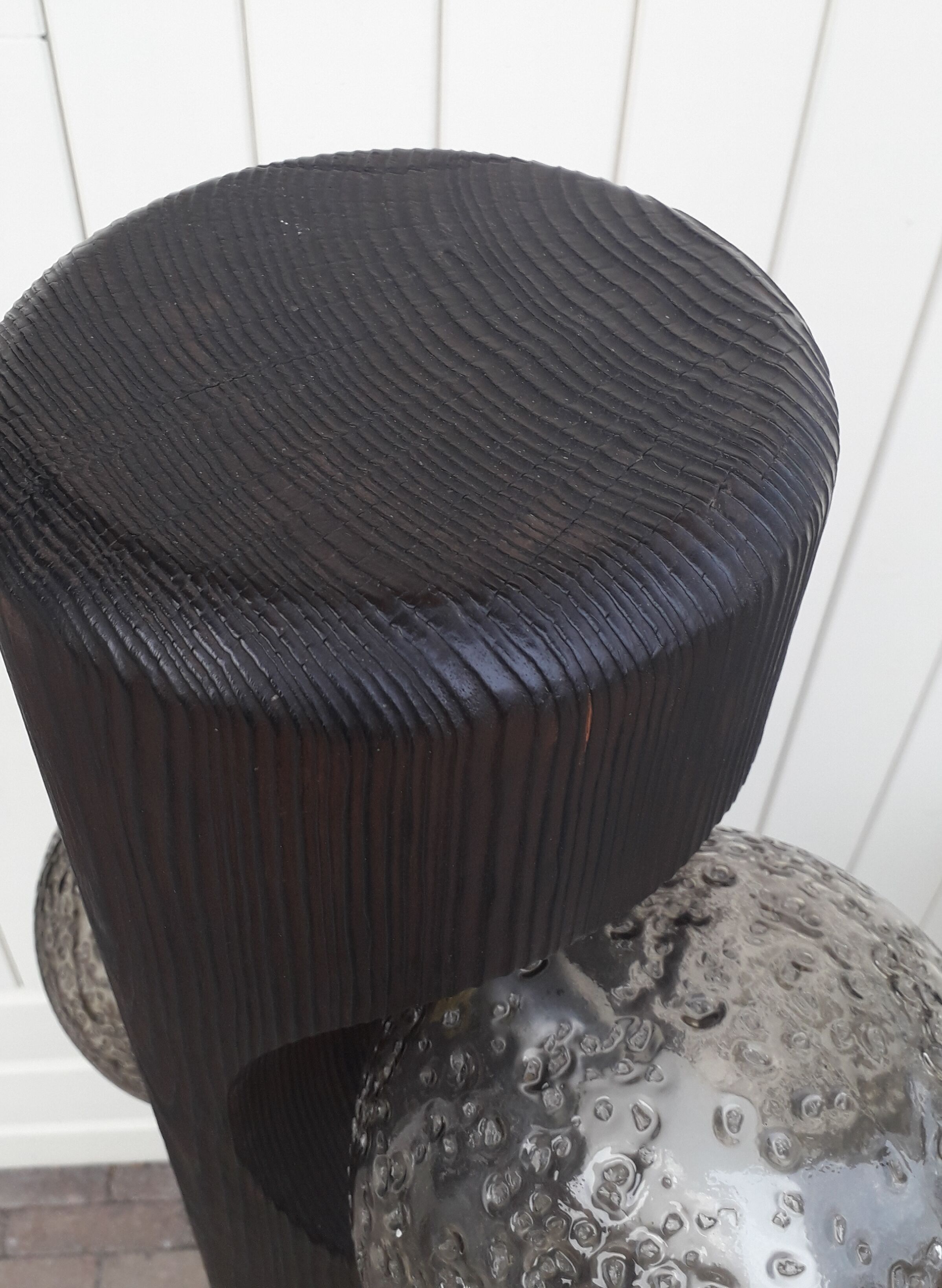 Lampadaire en bois de Temde Leuchten 1970