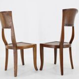 1980s Pair of Solid Teak Chairs, India