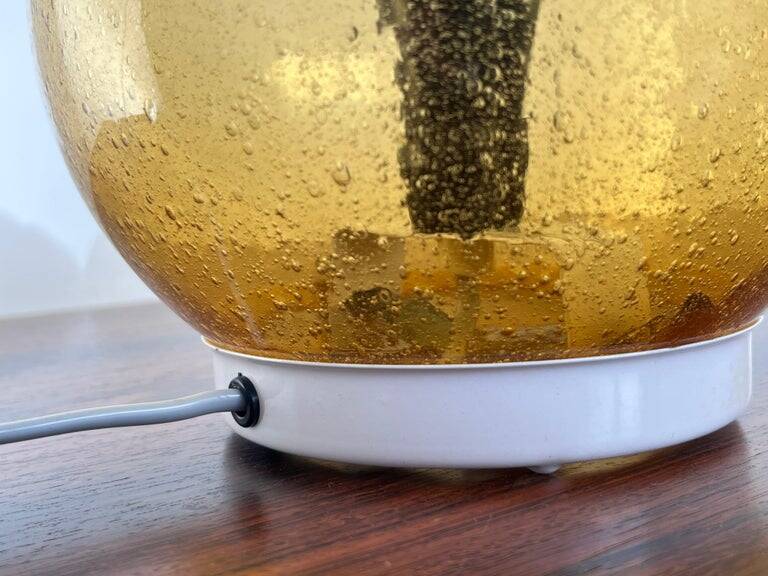 Design mid century artglass Table Lamp, 1980s - Czechoslovakia