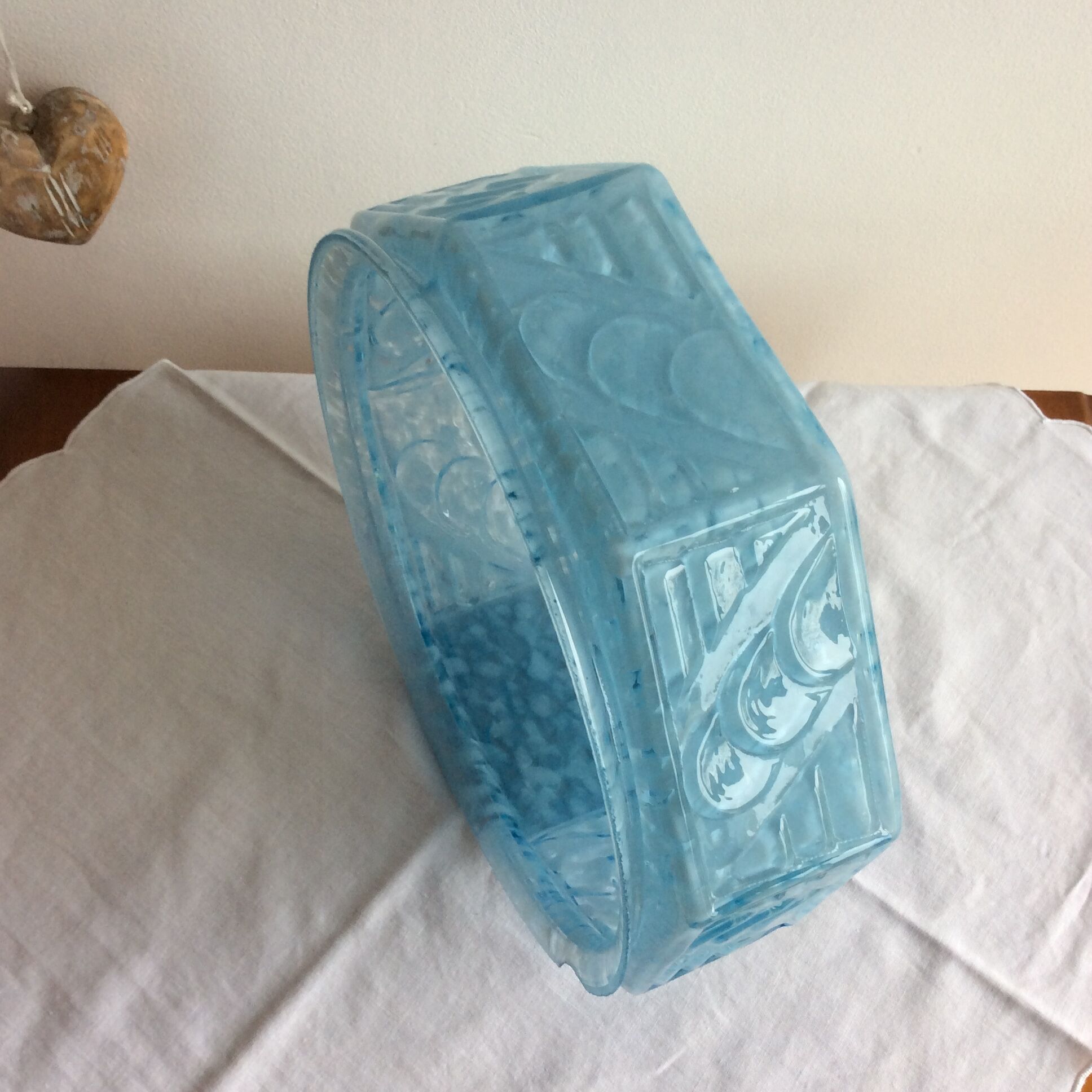 White speckled glass lampshade from the 30s