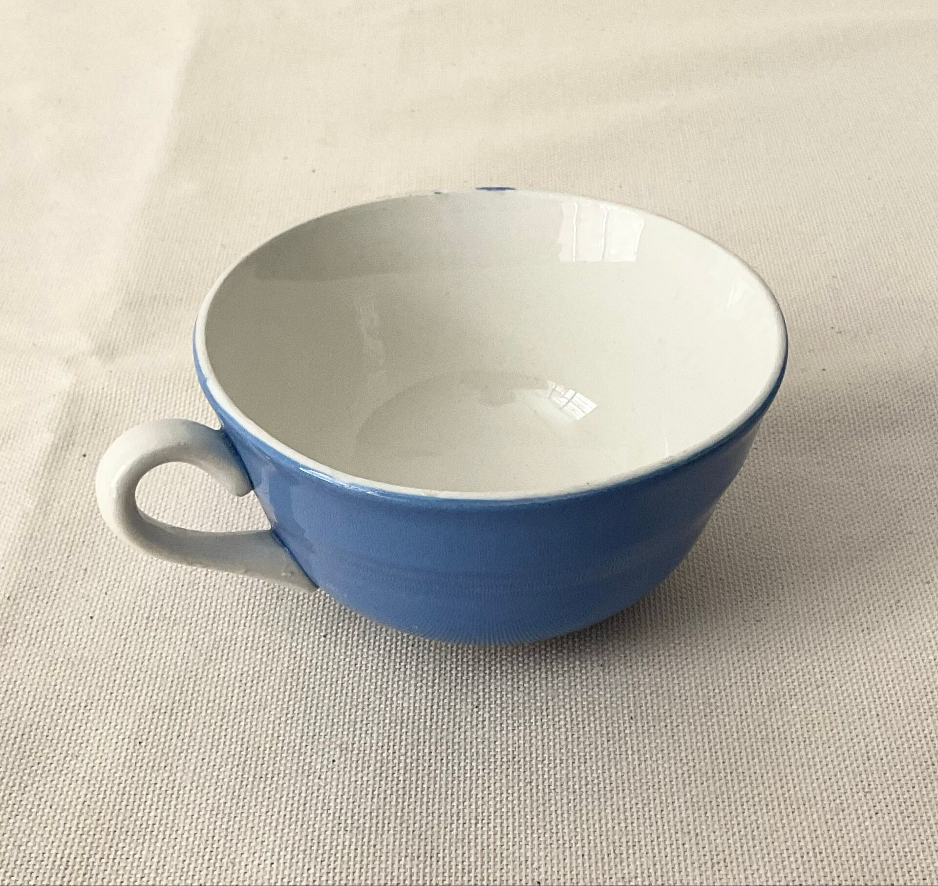 Blue and white Saint-Amand coffee service