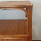 woven rattan chest of drawers - 2 drawers