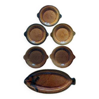 Sarreguemines fish plates and dishes