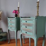 Pair of weathered bedside tables