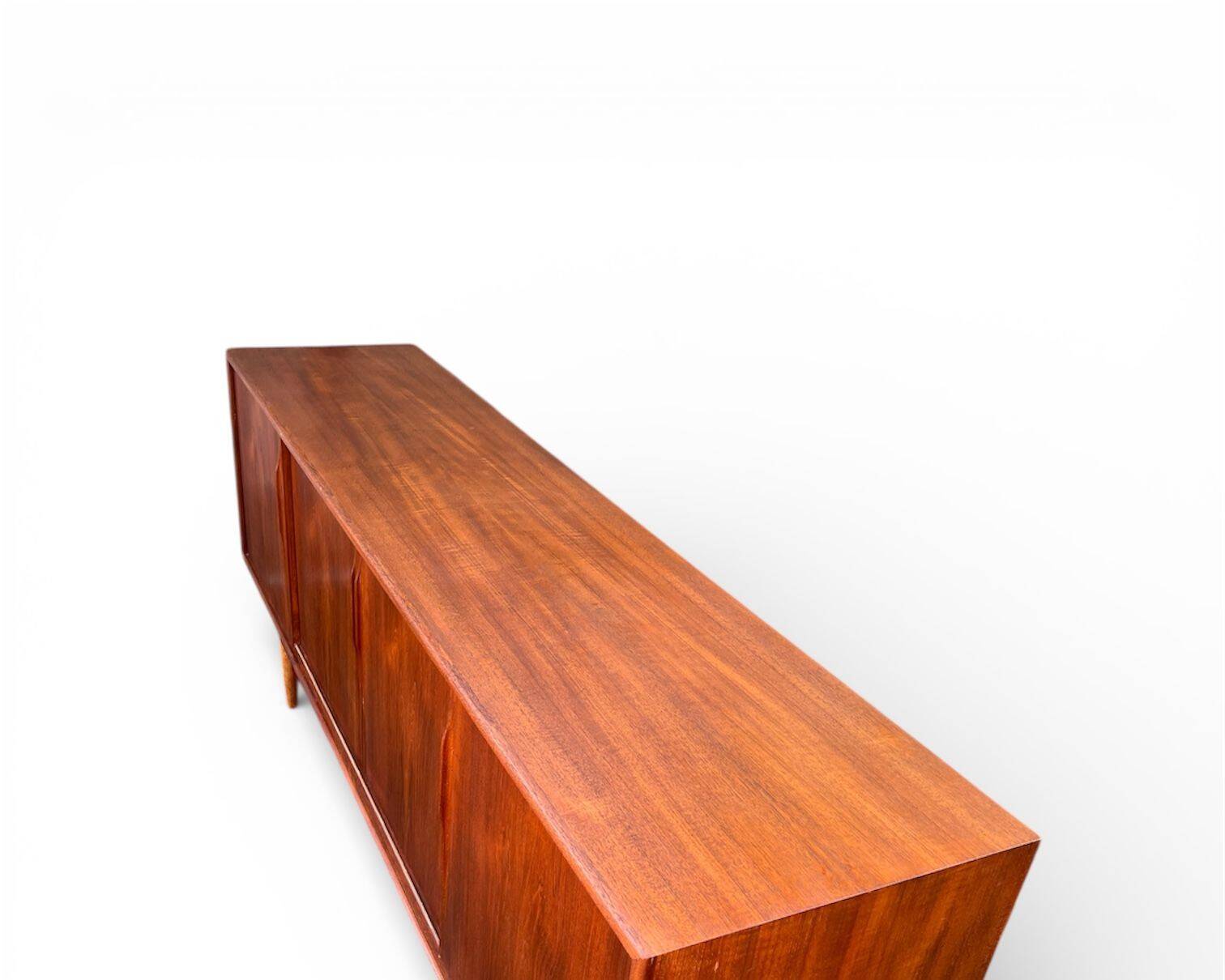 Teak enfilade by Axel Christiansen for Aco Møbler, Denmark, 1960s – Original well preserved, slightly waxed.