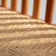 2 vintage chairs in pinewood with braided seat, 1970s