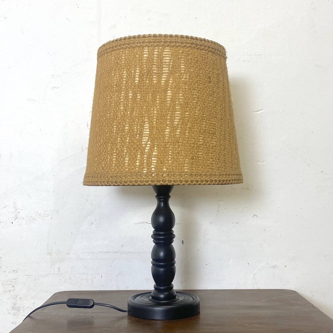 Vintage 70's twisted wood lamp