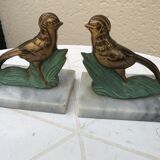 Pair of bookends birds art deco