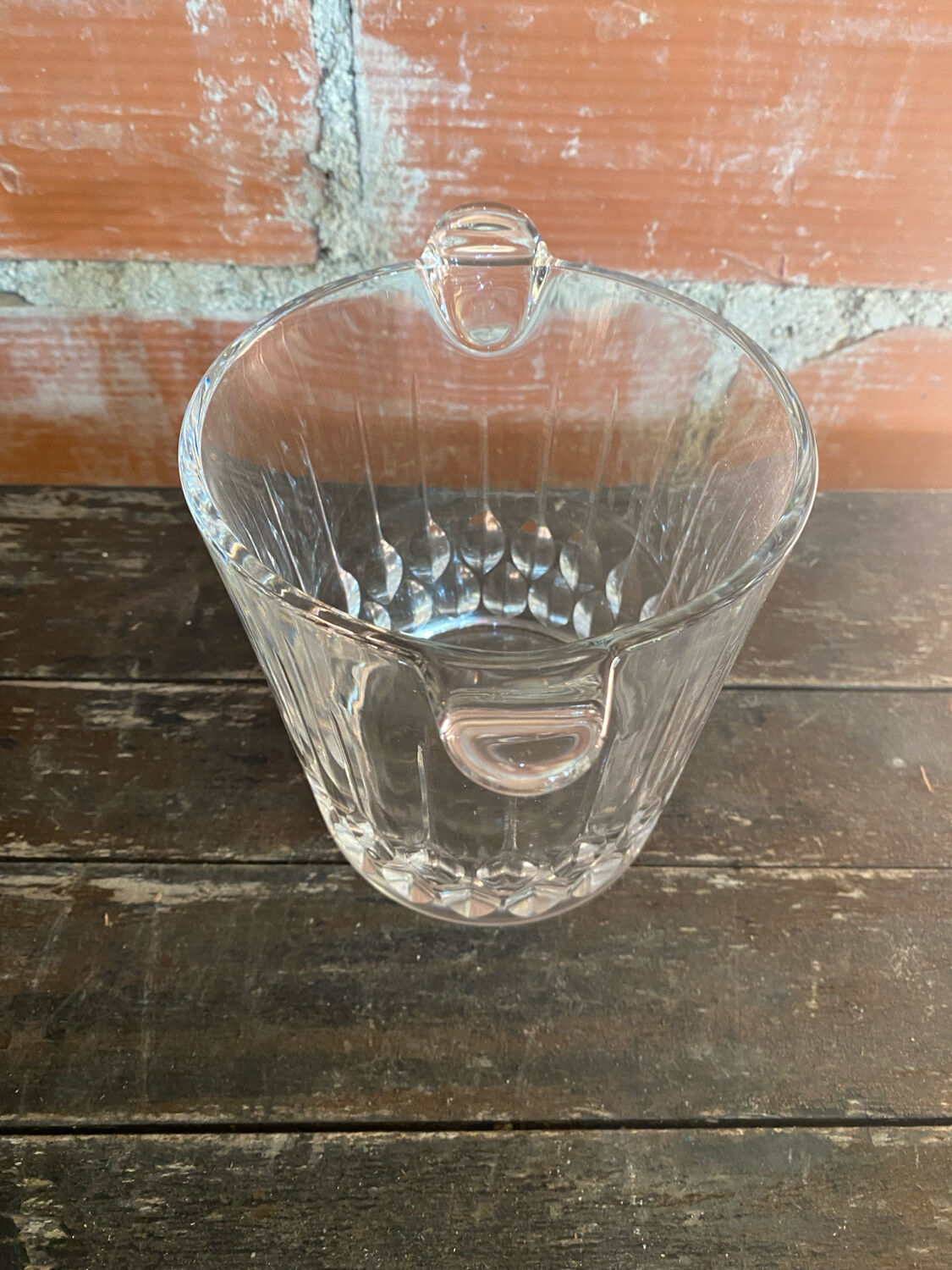Crystal Ice Bucket Mold + Vintage Handle #D469