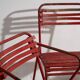 Antique red garden chairs (c.1920). Set of 4 pieces #37
