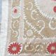 Nappe brodée à la main vintage 130x153 cm