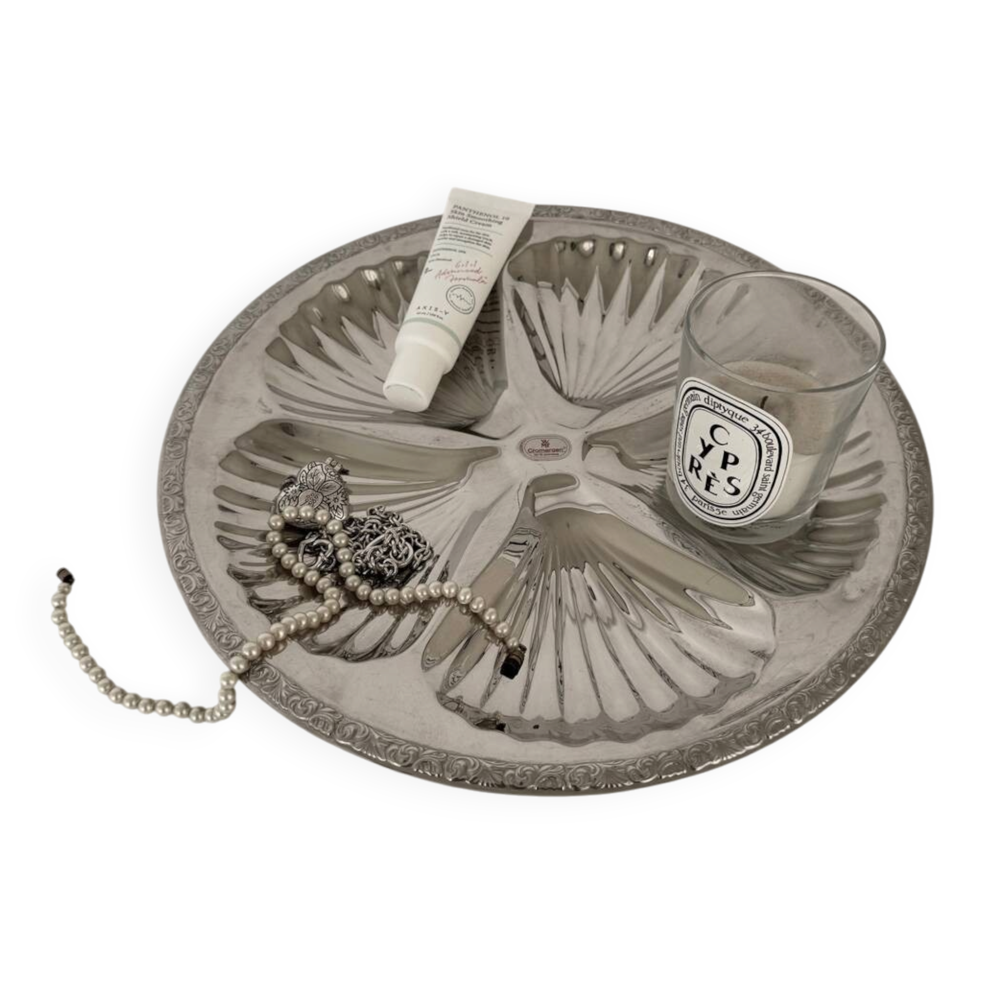 Cromargan stainless steel platter WMF vintage: mid-century modern style S