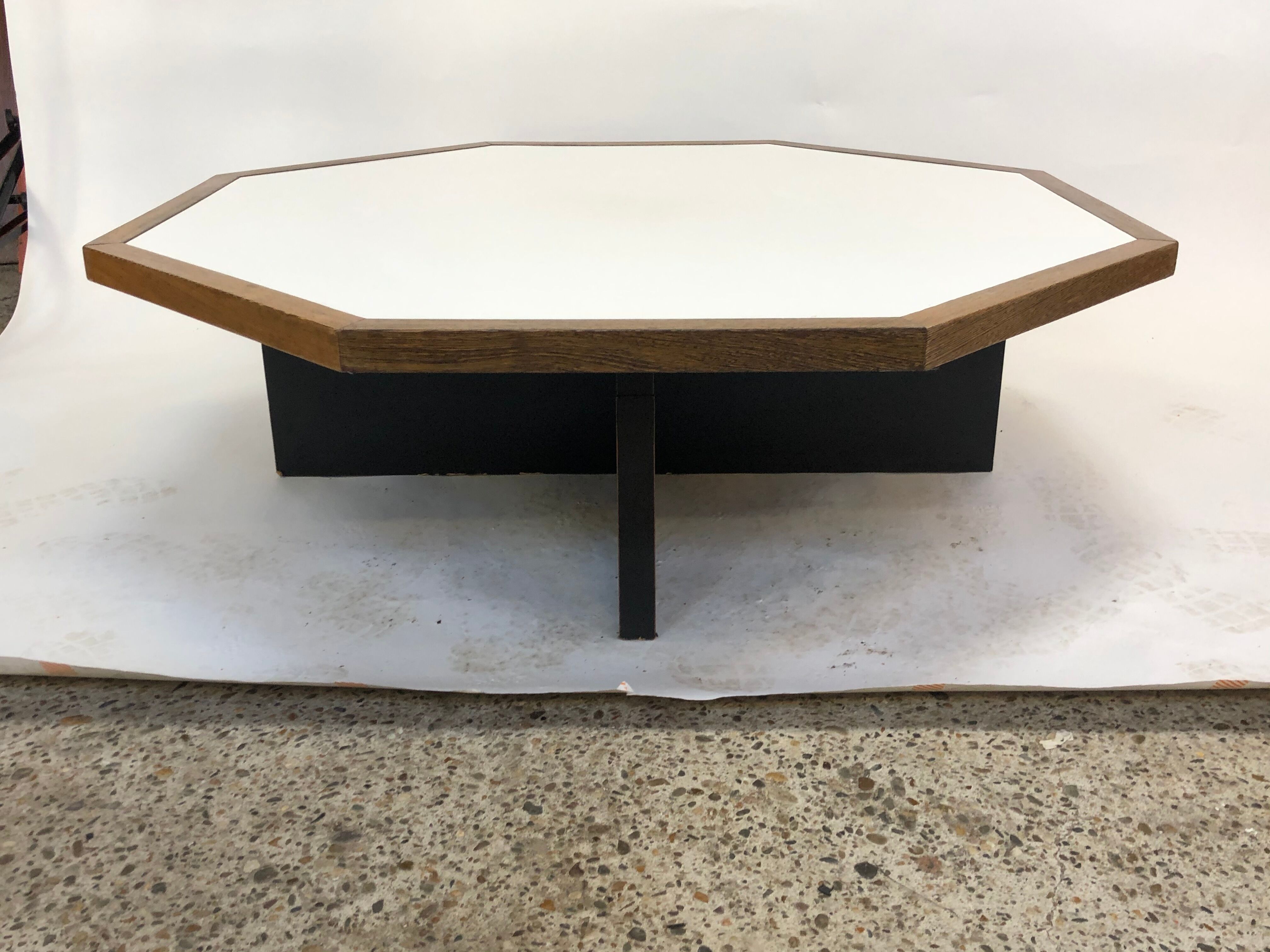 Vintage coffee table wenge hexagon 1960