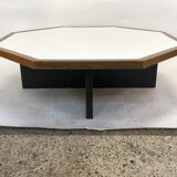 Vintage coffee table wenge hexagon 1960