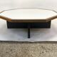 Table basse hexagonale en wengé 1960