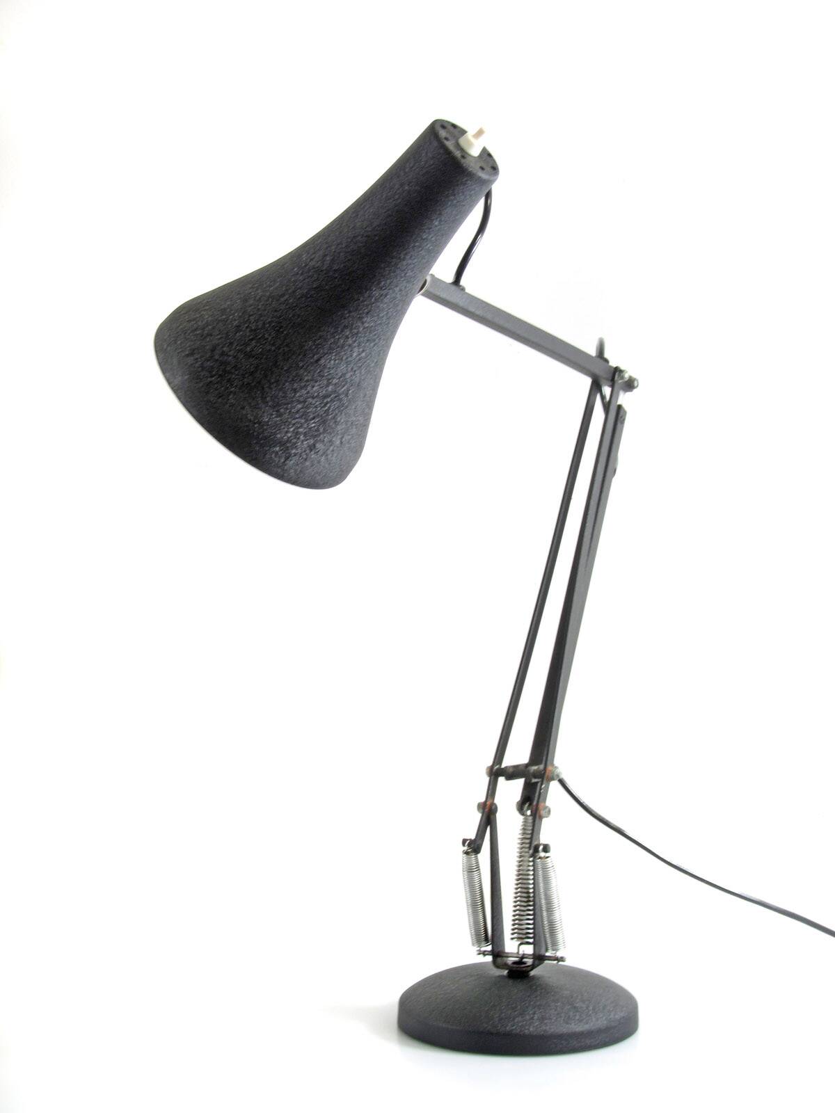 Adjustable vintage Anglepoise desk lamp – Black with rare textured finish