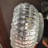 Glass ceiling lamp with small flowers