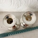 Silver candle holders