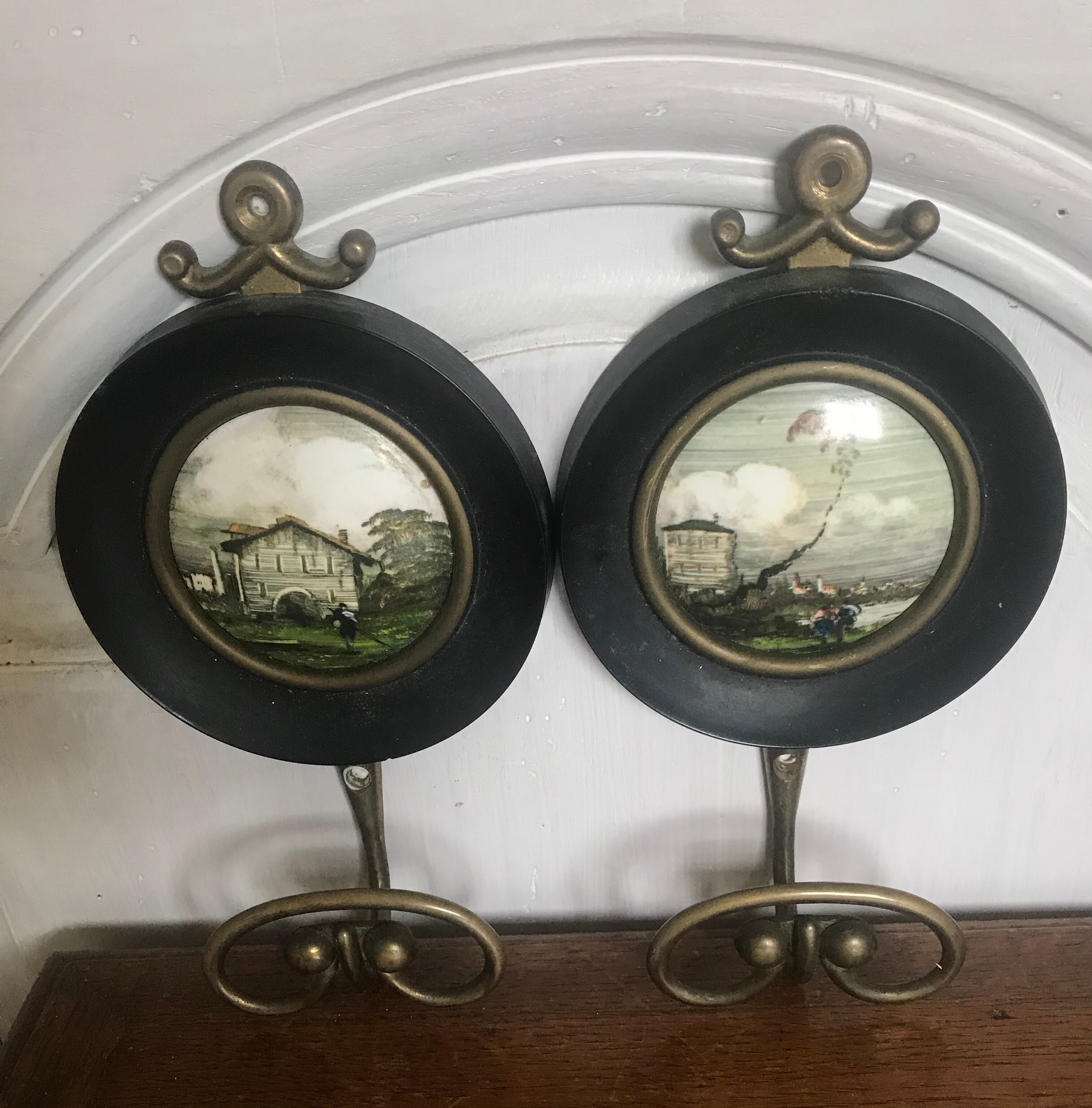 Vintage iridescent amber ceiling