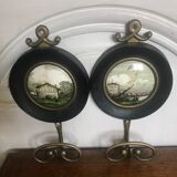 Vintage iridescent amber ceiling