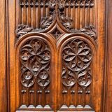 Gothic walnut sideboard / dresser
