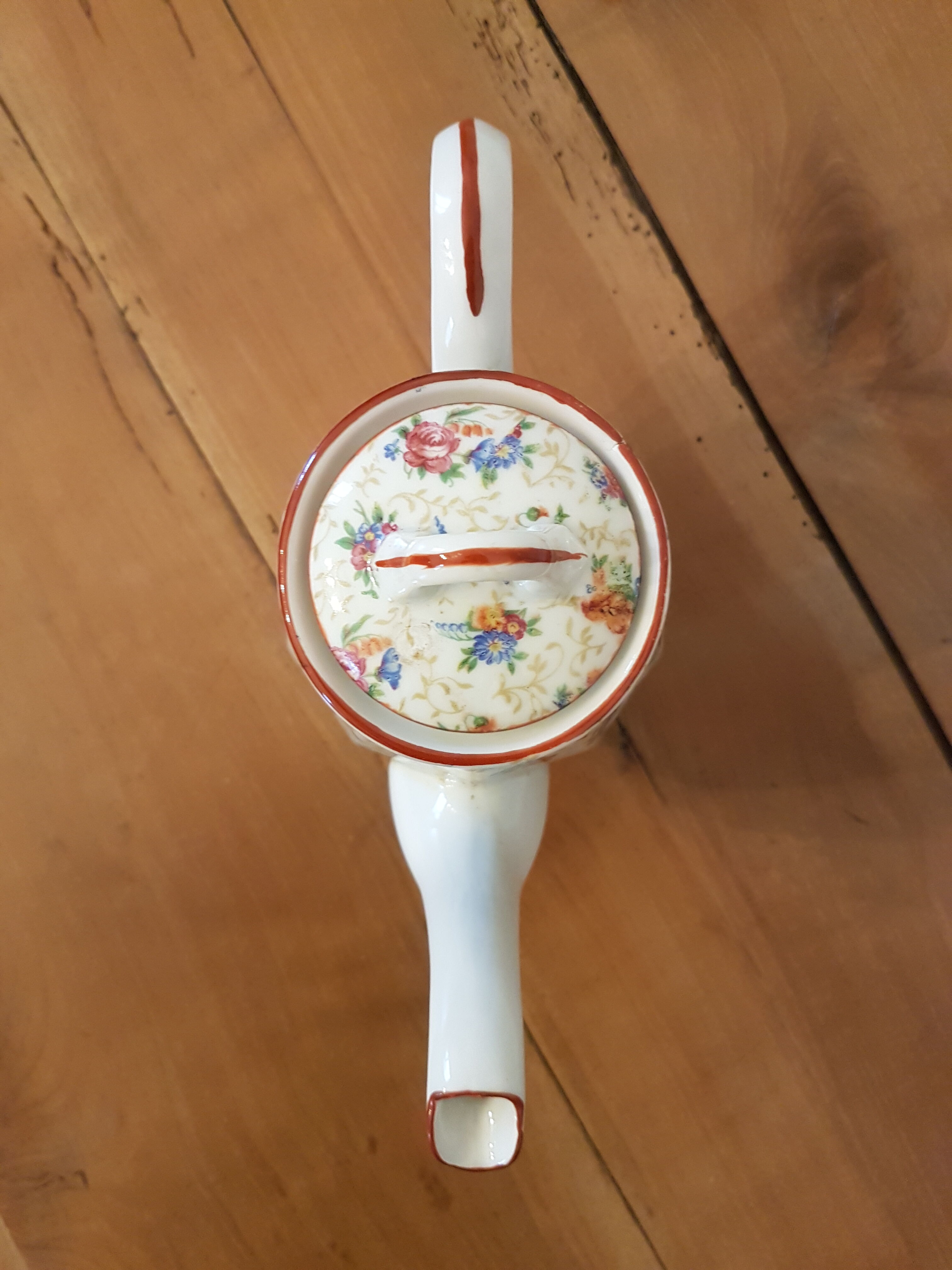 Flowered teapot porcelain limoges