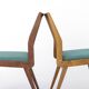 Ensemble de 4 chaises de salle à manger Casala, Allemagne années 1960, chaises en hêtre de style mid-century.