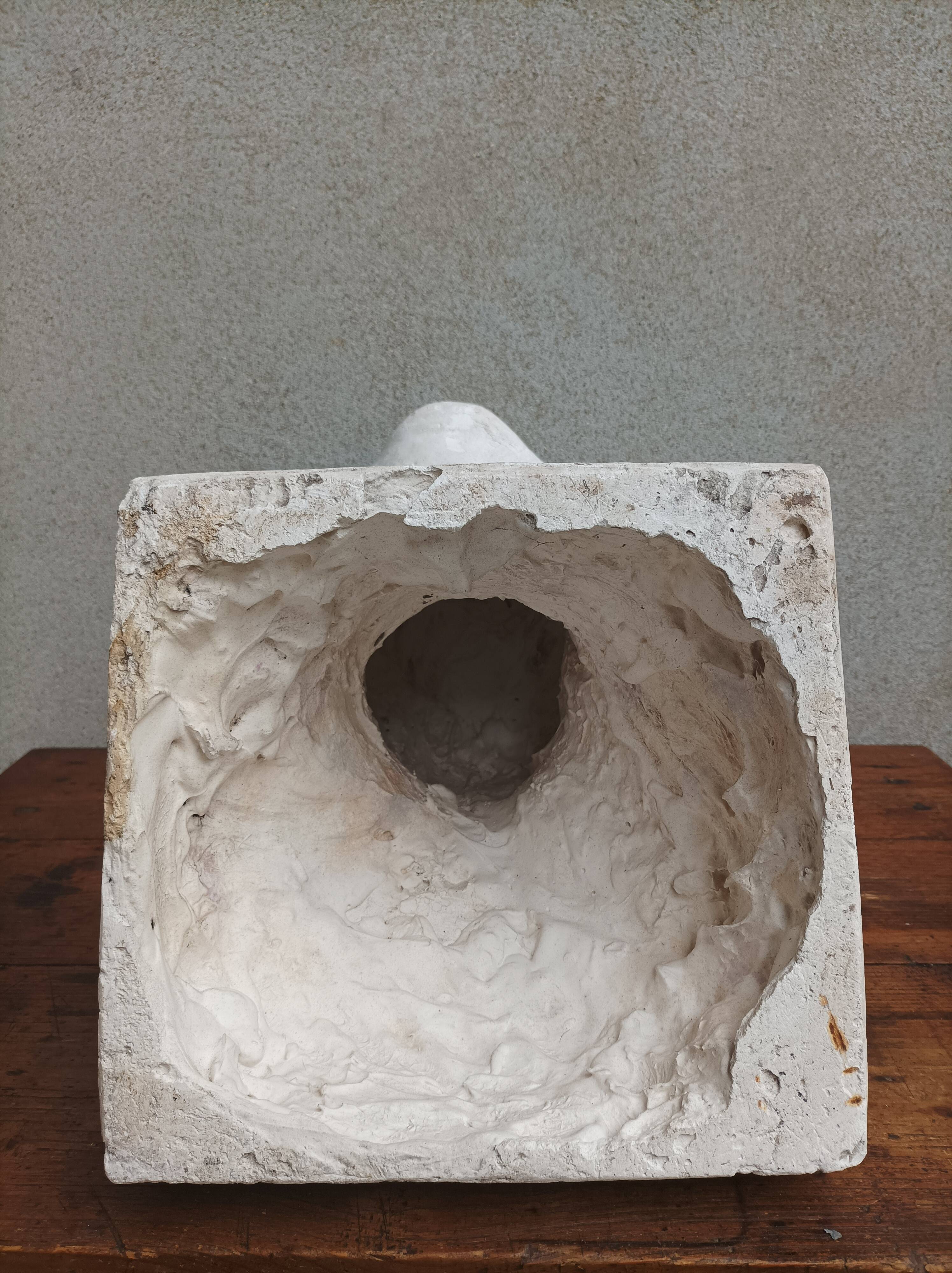 Pascal Boureille (1909-1999) Plaster bust signed portrait of a doctor