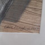 Signed and framed watercolour depicting a coffee grinder, 2010