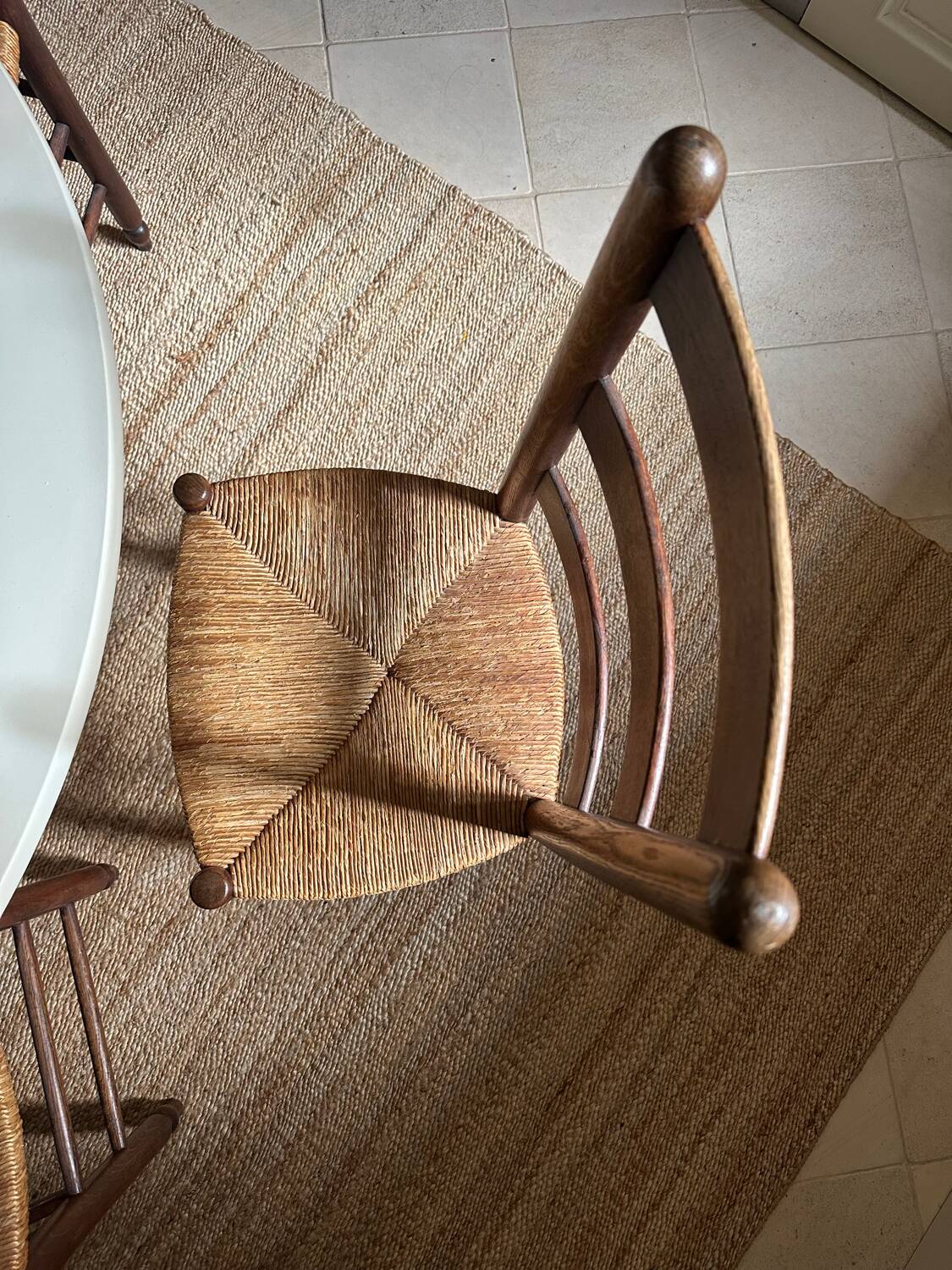 8 wooden chairs - 1950s