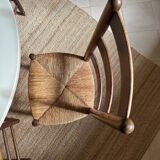 8 wooden chairs - 1950s