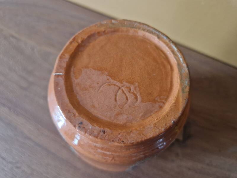 Jean Besnard (1889-1958) - Ceramic vase - Orange colour