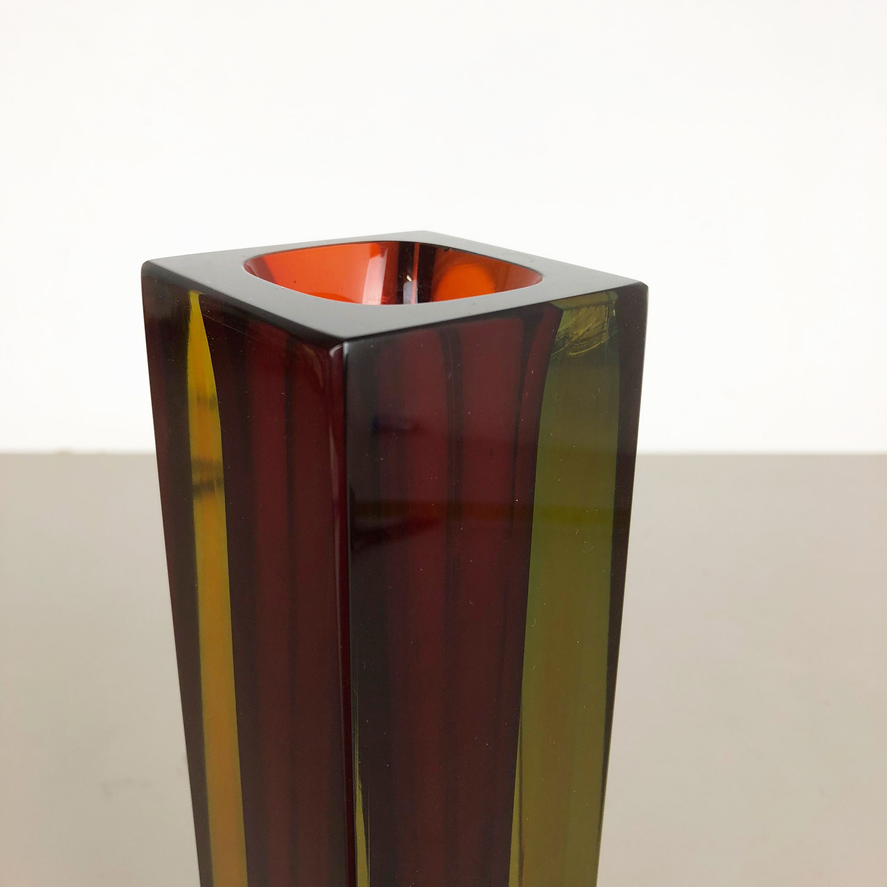 Murano glass sommerso vase designed by Flavio Poli, Italy, 1970s