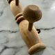 Vintage turned wooden coat rack or hook