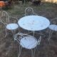 Antique wrought iron garden furniture