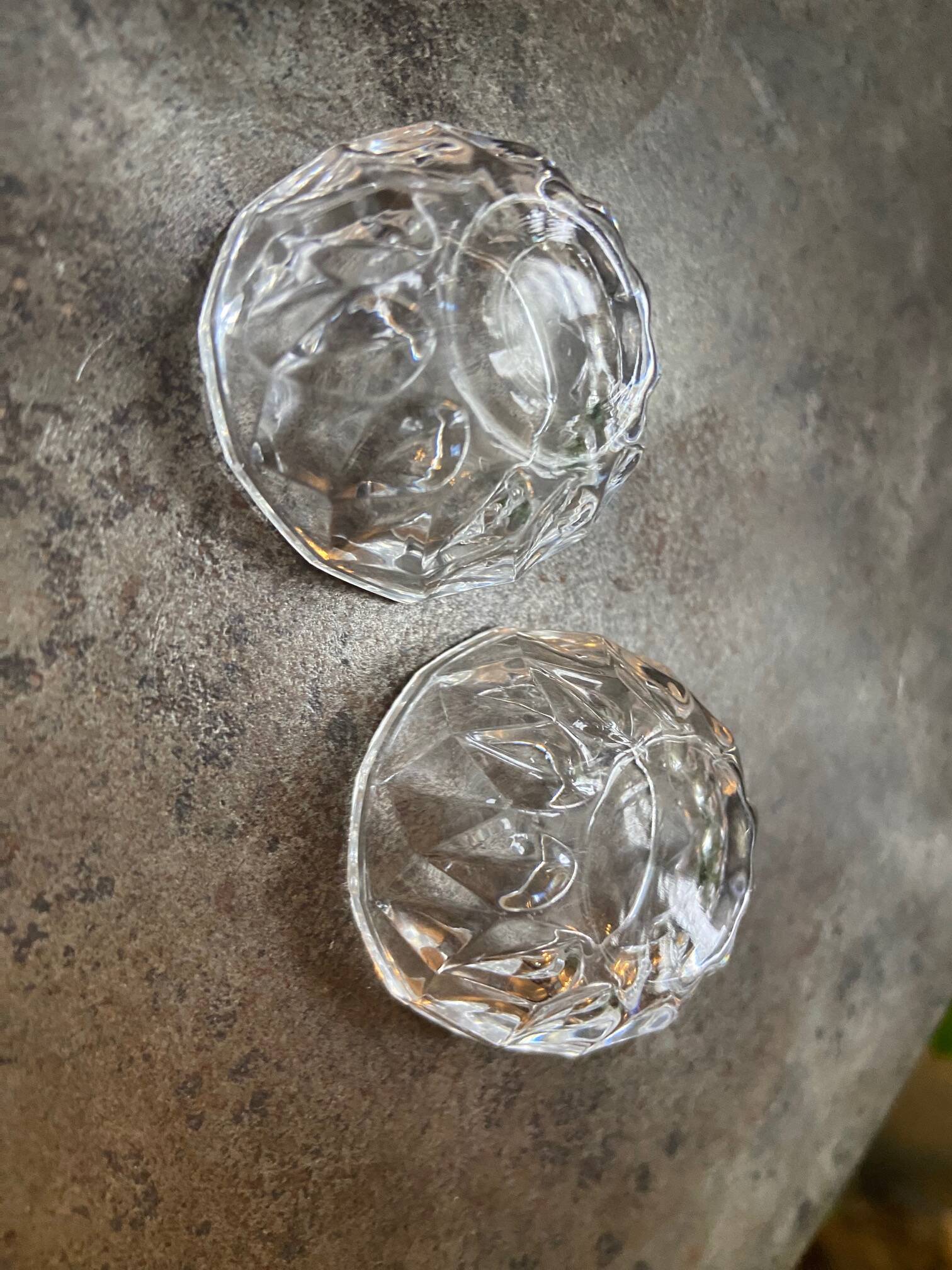 cut glass salt and pepper shaker