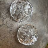 salière poivrière en verre taillé