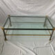 Table basse en verre et laiton